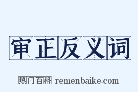 审正反义词是什么意思的图片